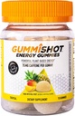 GummiShot Energy Gummies, 1125 mg d'égratignures de caféine par bouteille, Boosters d'énergie longue durée, Tropical (15ct)