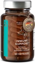 N°7 Supplément de soutien immunitaire - Immunity Boost with Echinacea - Vitamine naturelle C d'Acerola - Zinc - Andrographis - Extrait de graines de pamplemousse - Complexe Vitamines du système immunitaire végétalien - 60 Capsules