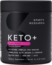 Recherche sportive Keto Plus Cétones exogènes avec goBHB - 30 portions de poudre d'électrolyte Keto pour l'hydratation, l'énergie, le focus et la kétose