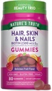 Nature de la vérité cheveux peau et ongles Gummies de 80 comtes de 2500mcg de biotine, végétalien, non-OGM, supplément sans gluten