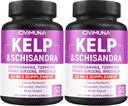 Capsules de Kelp avec Kelp, Schisandra, Ashwagandha et plus - 120 Capsules pour 4 mois d'approvisionnement (paquet de 2)
