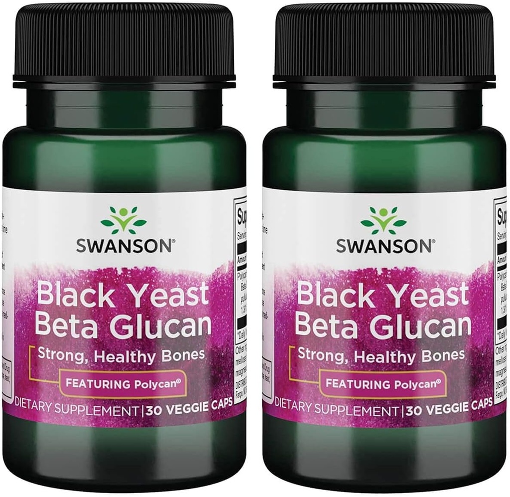 Swanson Polycan La levure noire Beta Glucan 150 Milligrammes 30 Capsules de légumes (2 Pack)