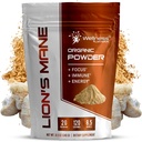 WELLNESS LABSRX Lions en poudre de la Mane, supplément de champignons - 2000mg - Lions en supplément de la Mane - Lions en poudre de champignons suppléments de cerveau pour la mémoire et la concentration, le soutien immunitaire et la santé - 120 services