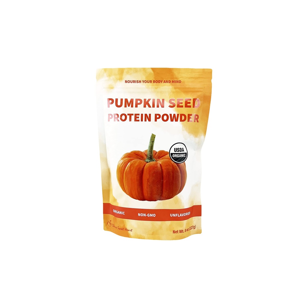 Poudre de protéines de citrouille de coeur douce Cherie 8 oz, 100% non-OGM, sans produits laitiers, sans céto-friendly, sans gluten, sans soja, à base végétale