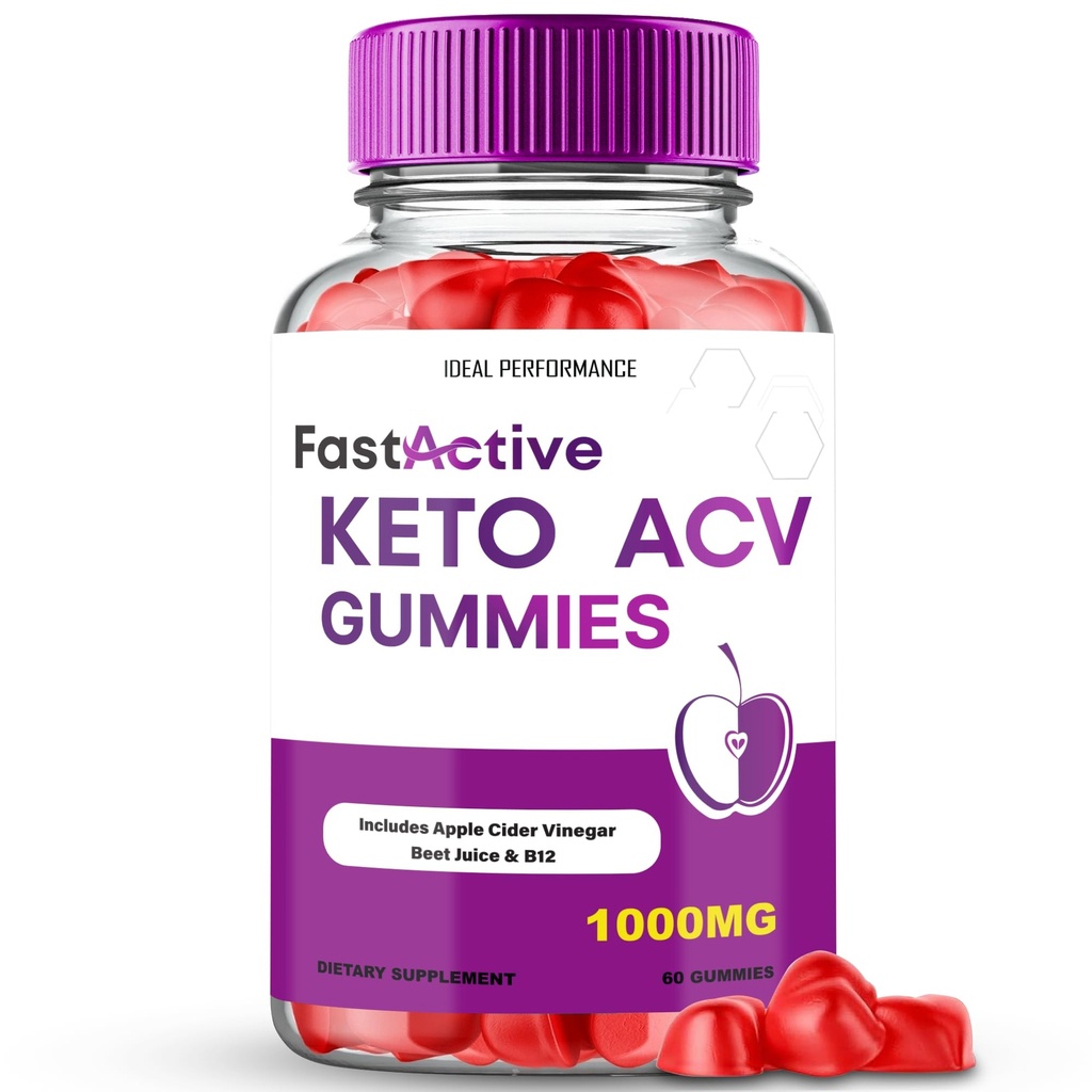 Fast Active Keto + Gummies, Fast Active Keto ACV Keto Supplement Gummies - Maximum Strength, All Natural Support Formula FastActive Keto+ACV Advanced Formula, FastActive Keto Gummy Reviews (1 Pack)