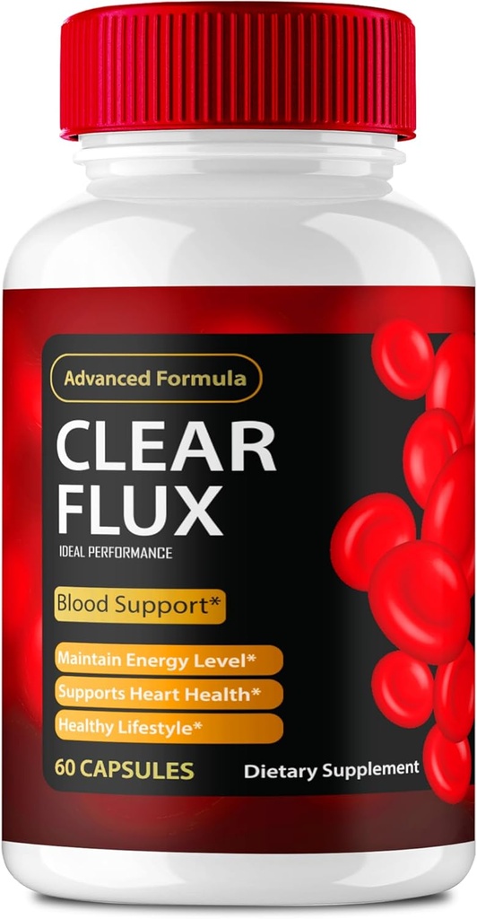 Supplément de flux clair, supplément de flux clair Super Boost, pilules de flux clair, formule officielle, soutien premium pour maintenir des niveaux stables et une circulation saine, avis santé de flux clair (60 capsules)