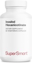 Supersmart - Inositol Hexanicotinate 1500mg par jour (High Strength Niacine Flush Free) - Supplément de vitamine B3 amélioré - Sans OGM et sans gluten - 90 capsules végétariennes
