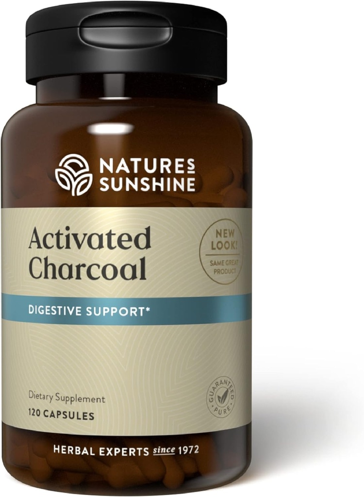 Nature Sunshine activé charbon 120 Capsules