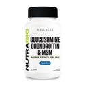 NutraBio Glucosamine Chondroïtine & Supplément OptiMSM, Formule de soutien des articulations - 120 Capsules (120 Nombre)