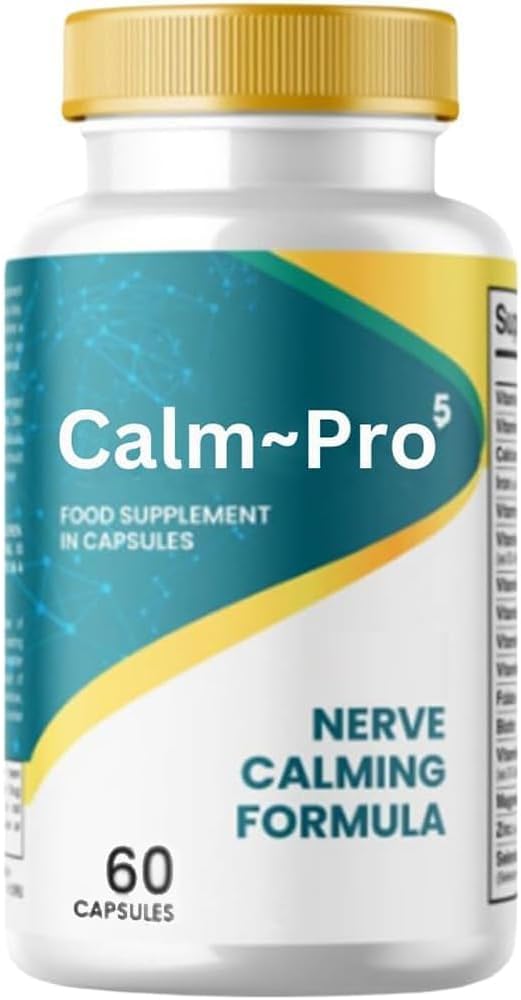 Calmpro5 Capsules Nerve, 2025 Mise à jour 60 Compte Calmpro 5 Suppléments naturels, Fatigue de la Réduite,Pas de conservateurs artificiels, Pas de laiterie