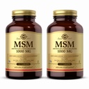 Solgar MSM 1000 mg - 120 comprimés, boîte de 2 - Supports Joints et tissus conjonctifs - Non-OGM, végétalien, sans gluten, sans laiterie, casher - 240 Total des portions
