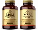 Solgar MSM 1000 mg - 120 comprimés, boîte de 2 - Supports Joints et tissus conjonctifs - Non-OGM, végétalien, sans gluten, sans laiterie, casher - 240 Total des portions