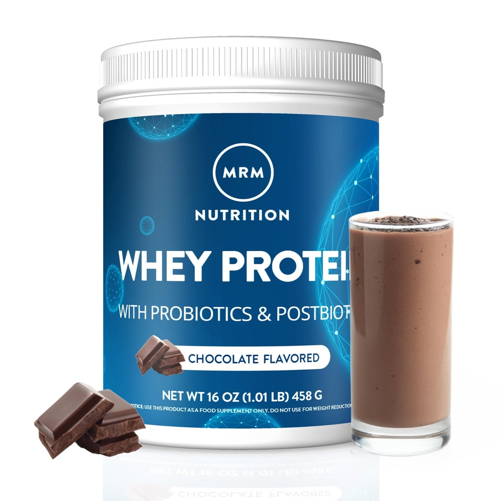 MRM Nutrition Protéines de lactosérum Chocolat aromatisé18g Protéines de 2 milliards de dollars + enzymes digestives + BCAAs.
