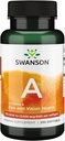 Swanson Vitamine A 10 000 UI (3 000 μg RAE) Nourriture naturelle pour les os, la santé de la peau, le soutien de la vision et le système immunitaire Fonction - Haute absorption Vitamine A 250 Softgels