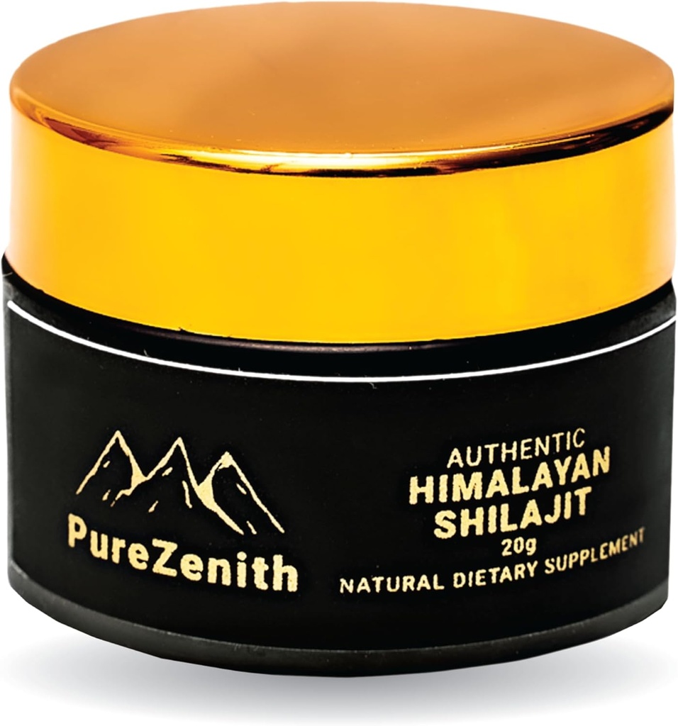 Himalayan Shilajit résine, 85+ Trace Minerals & Fulvic Acid - Supplément de soutien à l'énergie naturelle et immunitaire, haute puissance nutritionnelle pour les hommes et les femmes, laboratoire testé - 20 Grams