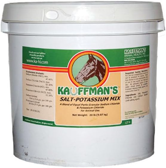 Potassium de sel électrolytes pour chevaux - 20 livres