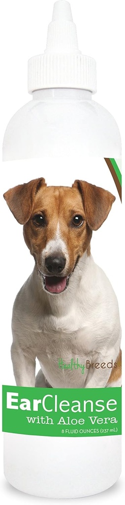Les races saines Jack Russell Terrier Nettoyez l'oreille avec Aloe Vera Cucumber Melon 8 oz