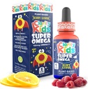 Clarity Kids Super Omega avec DHA + EPA Omega 3 pour une meilleure concentration et qualité d'huile d'algue de sommeil Omega 3 Liquide (1 mL par portion) Toutes les gouttes DHA naturelles pour les enfants
