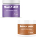 Amla Poudre & Thé vert Superfood Supplément, Antioxydant Support, Fabriqué avec des mûres âgées (90 portions) et des épices de citrouille (30 portions), biologique, végétalien