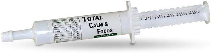 Ramard Total Calm and Focus for Horses Supplement - Magnésium et formule calmante pour les chevaux Show, Training, & Performance Alerte mentale sans somnolence, Show Safe, Chevaux Perfect Prep 1oz Syringe