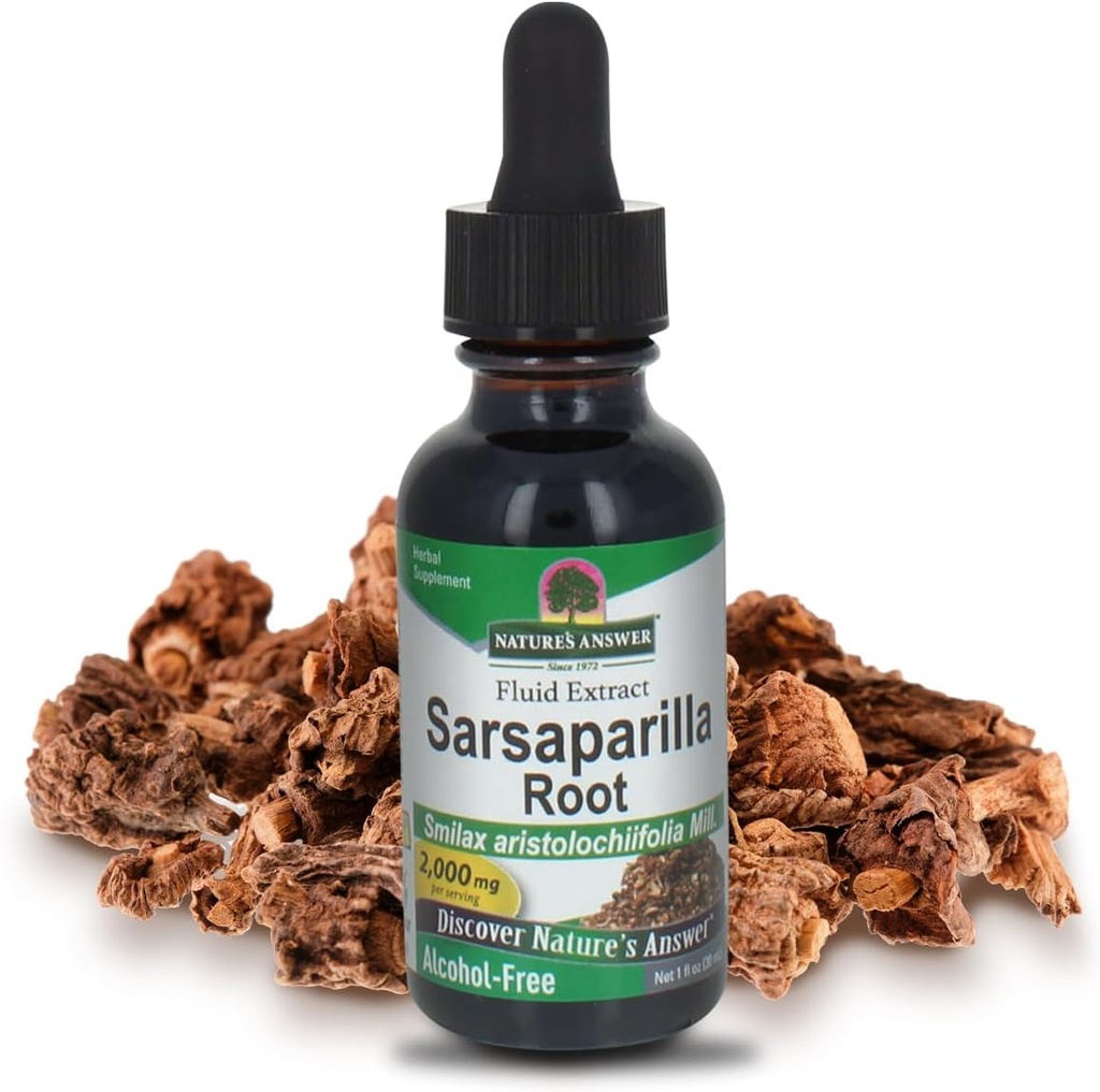 Réponse de la nature sans alcool Sarsaparilla Racine liquide, 1-Fluid Ounce