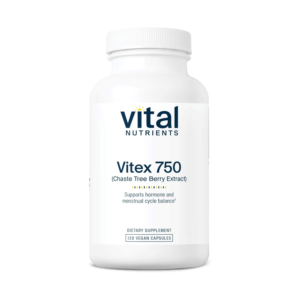 Nutriments vitaux Vitex 750,50 mg Extrait de baies de Chaste Tree pour l'hormone, la fertilité et l'équilibre du cycle menstruel*