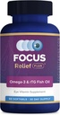 Focus Relief Plus Formule oeil sec (90 ct. 30 jours d'approvisionnement) Supplément œil sec Oméga 3 - Supplément oeil sec - Oméga 3 Huile de poisson pour œil sec