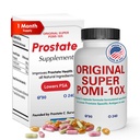 Suppléments de santé de la prostate Orignal Super POMI 10X pour les hommes - Formule à base de plantes avec grenade, curcuma et thé vert - Soutient la fonction de la prostate et favorise le confort urinaire - 90 comte