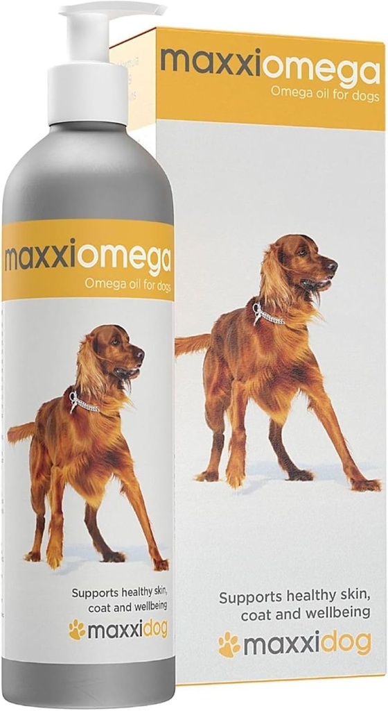 maxxipaws maxxiomega Omega 3, 6 & 9 Supplément à l'huile - Skin & Coat Support pour chiens, 10oz