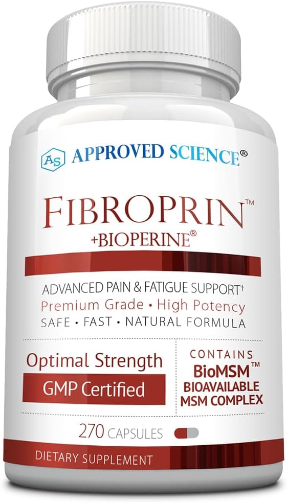 Science approuvée Fibroprin - Ease Nerve and Muscle Aches - Améliorer la mobilité - 270 capsules - 3 mois d'approvisionnement - Fabriqué aux États-Unis