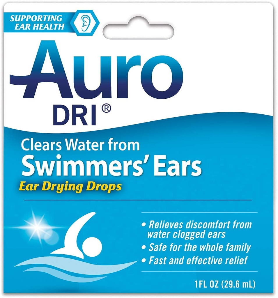 Boîte spéciale de 5 Del Pharmaceuticals Auro-Dri Ear Water-Drying Aid 1 fl oz (29,6 ml)