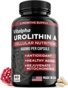 Anti-Aging Urolithin Un supplément - Pure & Powerful Antioxydant Protection Mitochondrial Suppléments - Natural Energy Boost - Mitochondrial Health & Cell Repair Support for Men & Women - 60 capsules