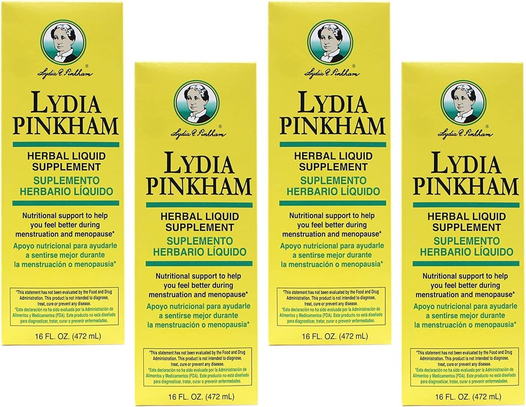 Lydia Pinkham supplément liquide à base de plantes 16 oz (paquet de 4)