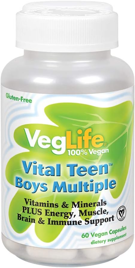 VegLife Vital Adolescents Garçons Multiple Veg Cap, 60 comtes