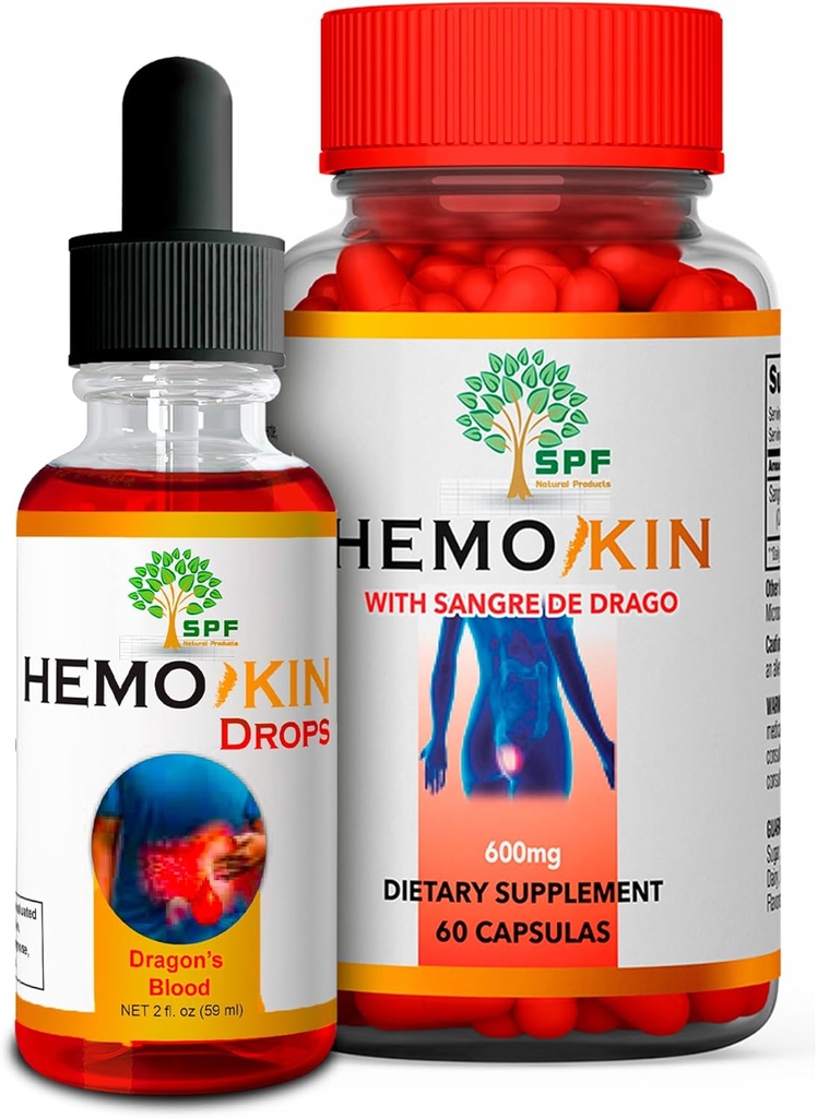 Gélules HEMOKIN et SPF HEMOKIN gouttes avec Sangre de Drago.