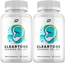 ClearTone complément de soutien de l'oreille saine, soulagement des sonneries d'oreilles claires, traitement de l'acouphène ClearTne, formule avancée tonique claire pour les avis de soutien auditif (2 pack - 120 capsules)