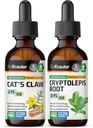 BIO KRAUTTER Cat's Claw Tincture 2 Fl. Oz. & Cryptolepis Tincture 2 Fl. Oz.
