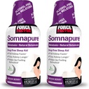 FACTEUR DE FORCE Somnapure, 2-Pack, aide au sommeil pour les adultes avec la mélatonine, la racine valériane et le baume de citron, supplément liquide à l'Asleep d'automne plus rapide, rester plus longtemps en sommeil, et se réveiller rafraîchi, 16oz, 48 portions