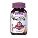 Bluebonnet Nutrition Rainforest Animalz Aliments entiers à base de comprimés à croquer multiples, enfants Multivitamines et minéraux, vitamine C, D3, fer, sans gluten, sans lait, casher, 90 comprimés à croquer, arômes mixtes