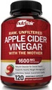 Capsules de vinaigre de cidre de pomme avec la mère - 120 pilules de vinaigre de cidre de pomme - Meilleur supplément pour la perte de poids saine, Diet, Keto, Digestion, Detox, Immune - Powerful Cleanser & Appetite Suppressant non-OGM