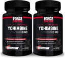 Force Factor Yohimbine Supplement for Men, Yohimbe Bark Extract with Superior Absorption to Enhance Performance, 6mg Yohimbine Bark Pills with Key Natural Ingredients, 30 Count (Pack of 2)