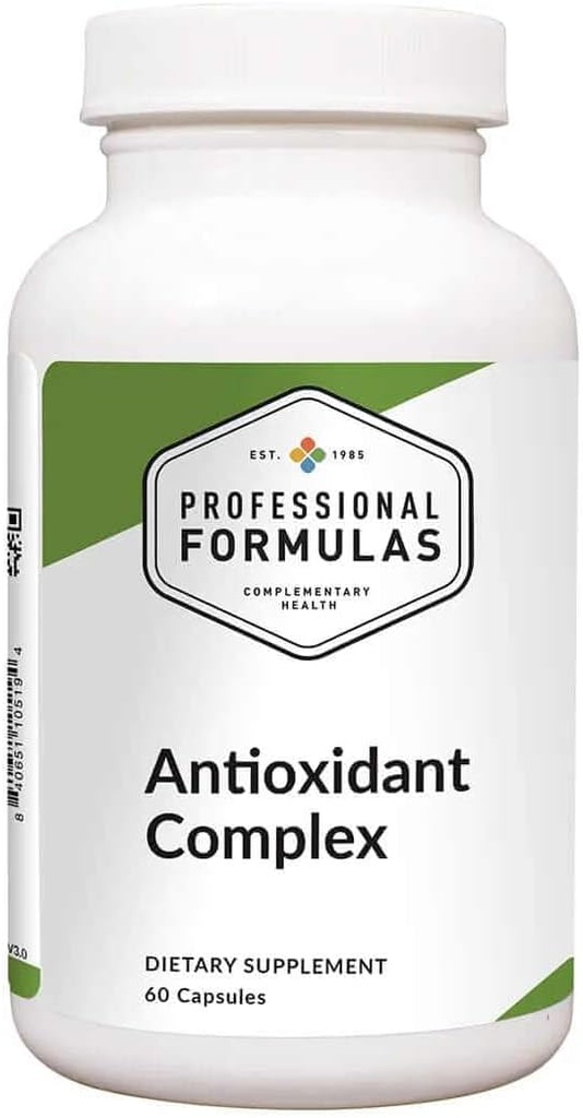 FORMULES DE SANTÉ COMPLÉMENTAIRES PROFESSIONNELLES Complexe Antioxydant 60 Capsules Éléments nutritifs essentiels pour protéger les tissus contre les dommages radicaux libres