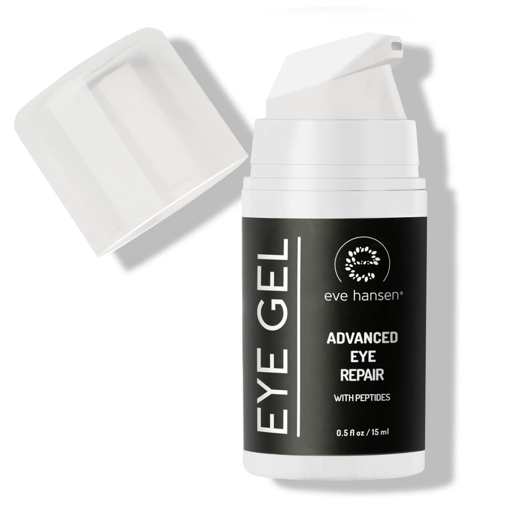 Eve Hansen Gel oculaire anti-âge avec des peptides. Crème sous-végétale avec cellules souches végétales, acide hyaluronique, vitamine E.