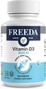 FREADA Vitamine D3-3000 UI - Comprimés de supplément à haute puissance - Santé des os et des muscles, Absorption de calcium, Soutien immunitaire pour les hommes et les femmes* - 100 comprimés minuscules