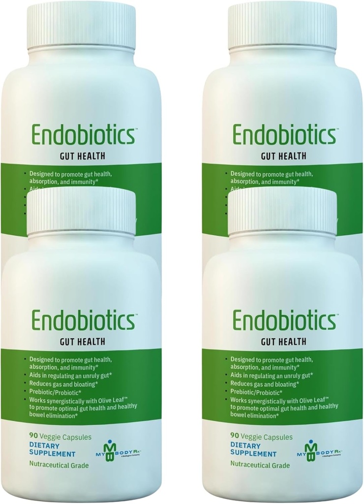 Supplément de soutien Gut endobiotiques - Riche mélange de huit bactéries bénéfiques pour la santé digestif optimale-90 Capsules 4pk