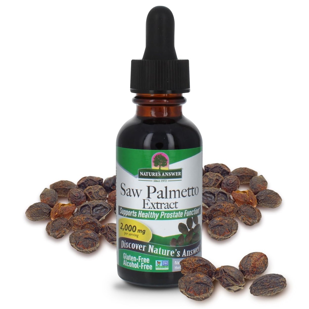 Réponse de la nature Sciage sans alcool Palmetto Berry Extract, 1-Fluid Ounce.