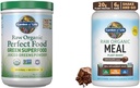 Garden of Life Super Greens Poudre Smoothie & Mix, Probiotiques & Enzymes Digestionnelles et Raw Organic Meal Replacement Shakes - Poudre de protéines végétaliennes à base de chocolat