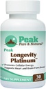 Supplément Peak Longevity Platinum PQQ avec Coenzyme Q10 - Pyrroloquinoline Quinone avec Ubiquinol CoQ10 et Shilajit - Supplément Mitochondrial pour l'énergie naturelle et le vieillissement en santé (30 Softgels)