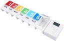 CozyCabin Organisateur de pilules de 7 jours avec rappel d'alarme, Portable Weekly Pill Box Organisateur de petite médecine Organisateur de suppléments de vitamines Huile de poisson et arthrite Friendly