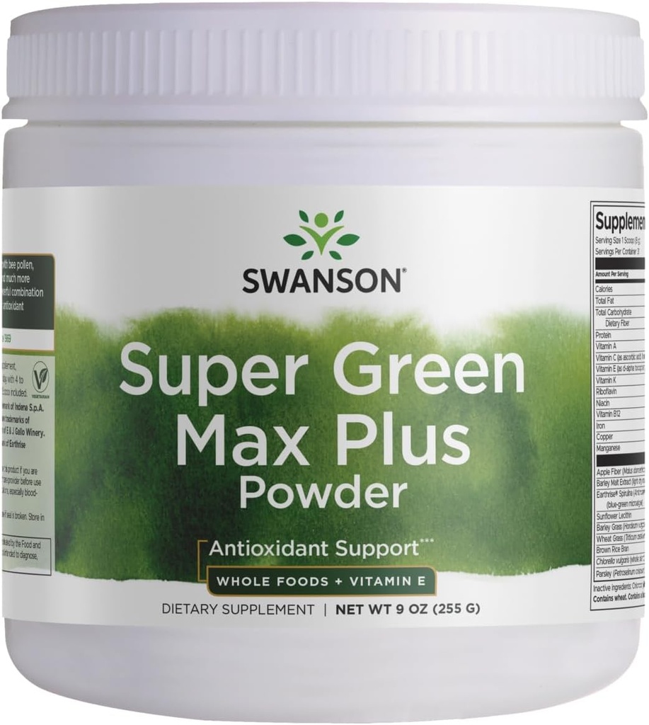 Swanson Super Green Max Plus 9 Once (255 g) Pwdr